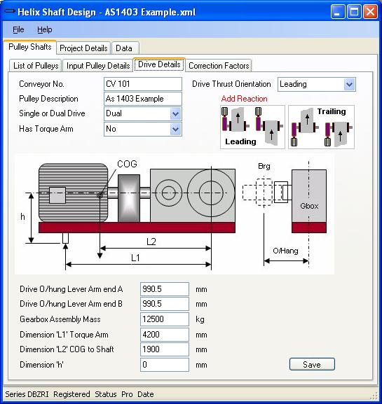 Delta-D Drive Details Input Form