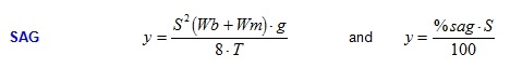 Belt Sag Formula Image