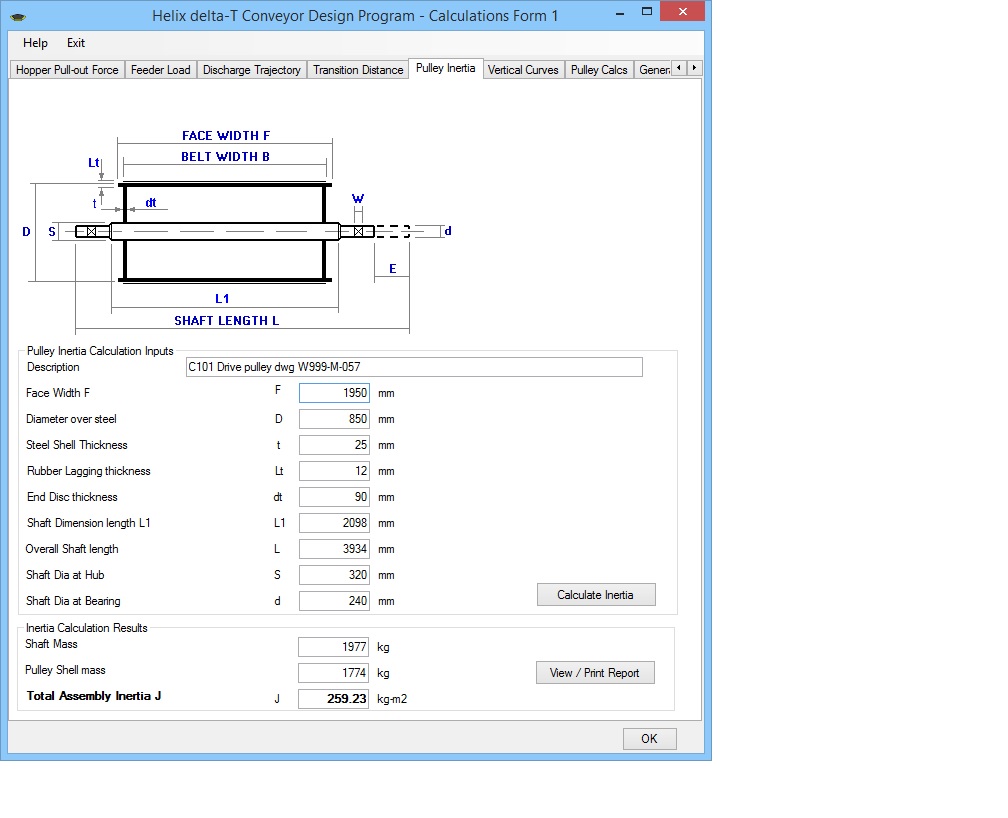 Pulley Inertia Calculation Image