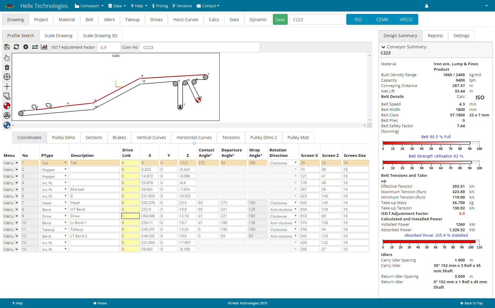 DeltaT Online Conveyor Design Program